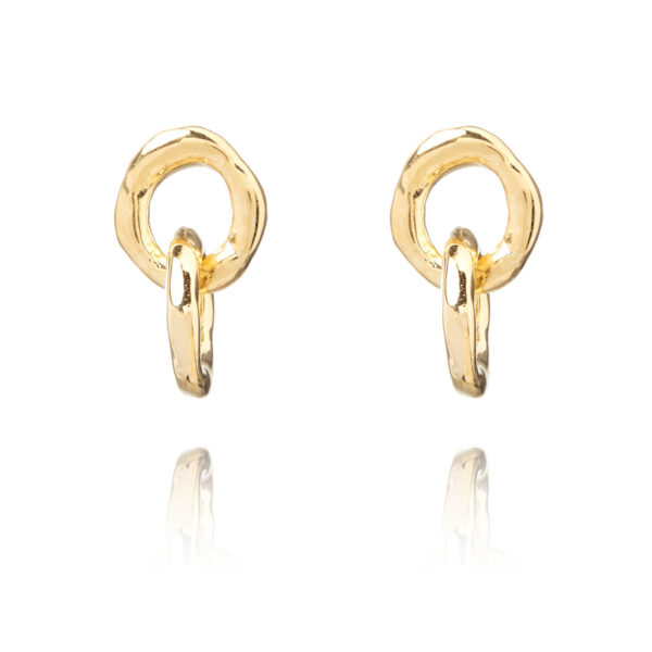 Eternity Hollow – örhängen fashion klassisk design i 18 karat guld förgyllt silver 2,5 cm