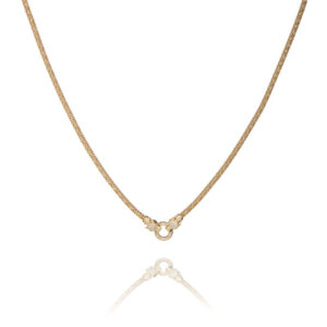Monaco Mini – halsband i 18 karat guld förgyllt silver 45cm och två panterhuvud