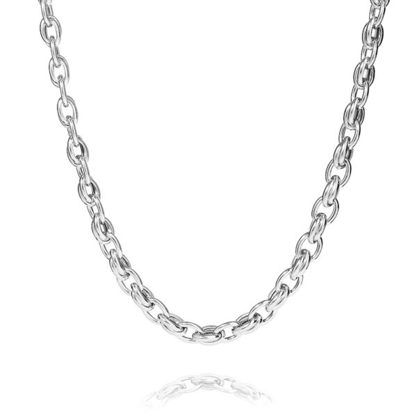 Prag – halsband i rhodierat silver 50 cm