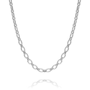Common – halskæde klassisk model i rhodineret sølv 50 cm