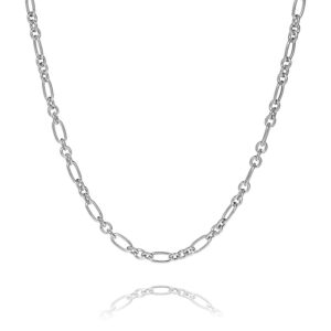 Figaro – halsband i rhodierat silver 50 cm