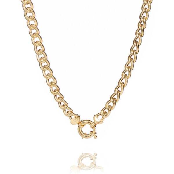 Sparse Classic – halsband i klassisk design i 18 karat guld förgyllt silver 50 cm