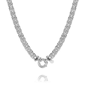 Empress – halsband klassisk modell i rhodierat silver 50 cm