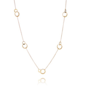 Thin Loops – halskæde i 18 karat guld forgyldt sølv 80 cm