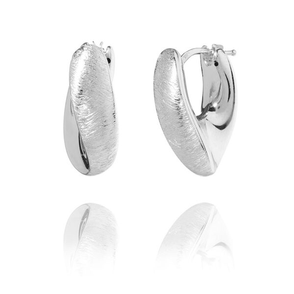Abrielle – øreringe feminin design i rhodineret sølv 2 cm