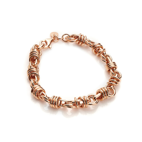 Rollo – armbånd i 18 karat rosa guld forgyldt sølv 19 cm