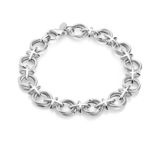 Chros Round a ring – armbånd i rhodineret sølv 18,5 cm