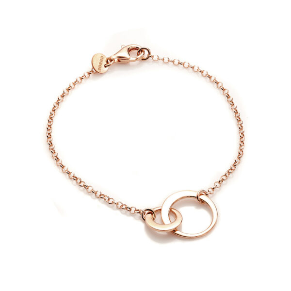 Thin Loops – armbånd i 18 karat rosaguld forgyldt sølv 18 cm