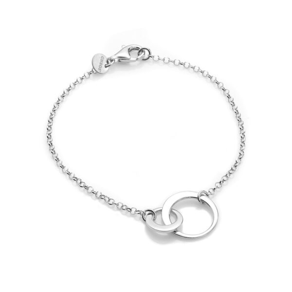 Thin Loops – armbånd i rhodineret sølv 18 cm