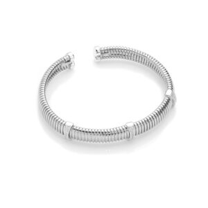 Inspire Bangle – armband i rhodierat silver med zirkonia stenar one size