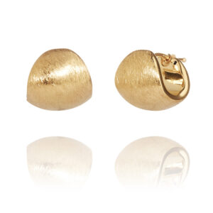 Cecilia – øreringe feminin model i 18 karat guld forgyldt sølv 1,5 cm bredde