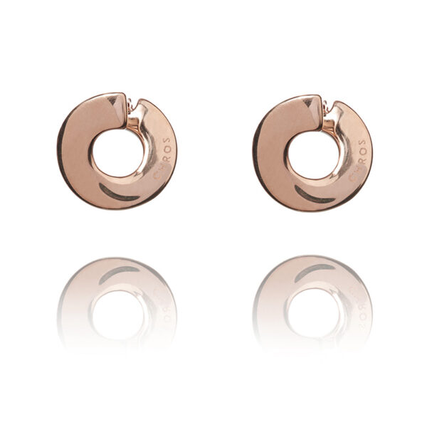 Adriana – øreringe feminin model i 18 karat rosaforgyldt sølv 2 cm bredde
