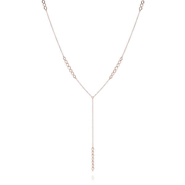 Mette – tynd halskæde i 18 karat rosaforgyldt sølv 87 cm