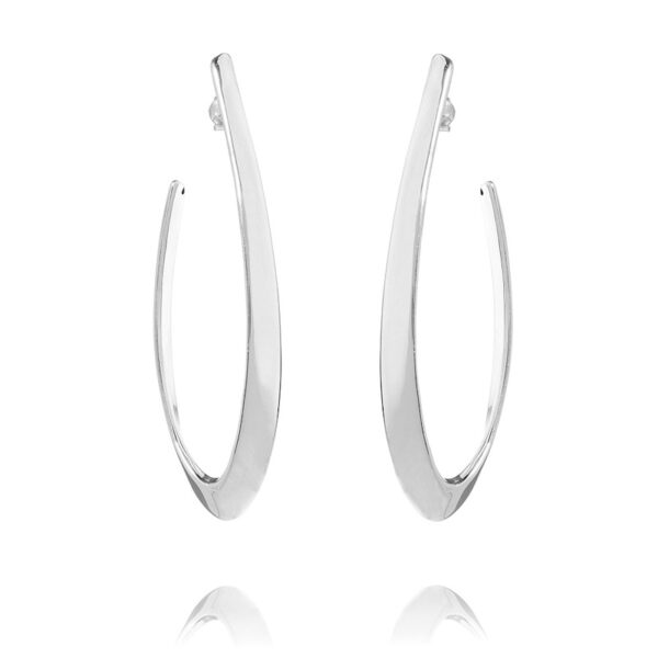 Yasmine – øreringe fashion design i rhodineret sølv 8 cm